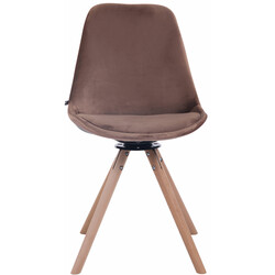 Elegant svängbar matstol i sammet och trä