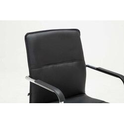 Ergonomisk besöksstol i konstläder med flexibel metallbas