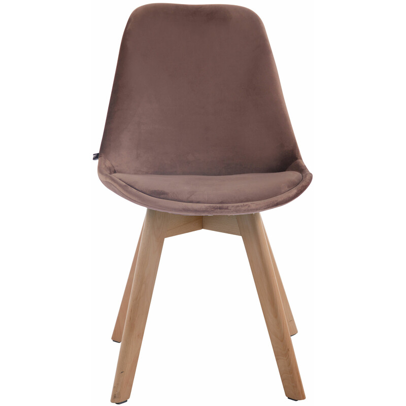 Elegant sammet och trä fåtölj för modern inredning