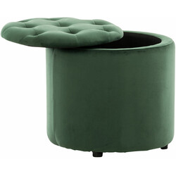 Elegant sittpall med förvaring och modern design i sammet