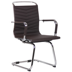 Modern bekväm besöksstol i konstläder eller äkta läder