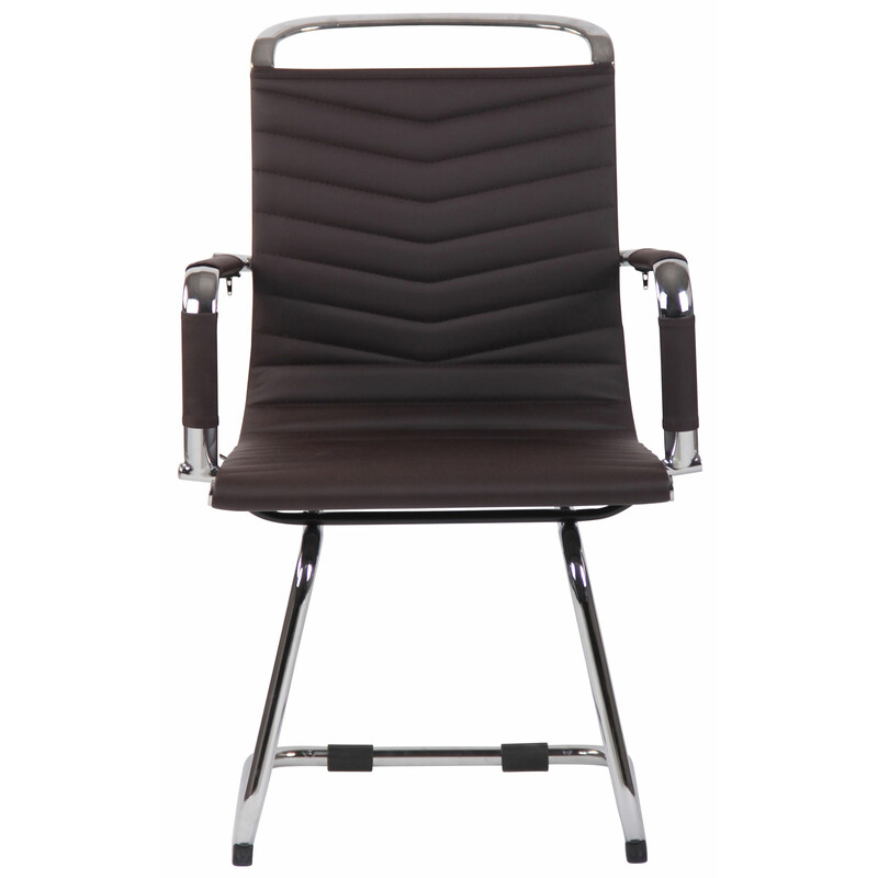 Modern bekväm besöksstol i konstläder eller äkta läder