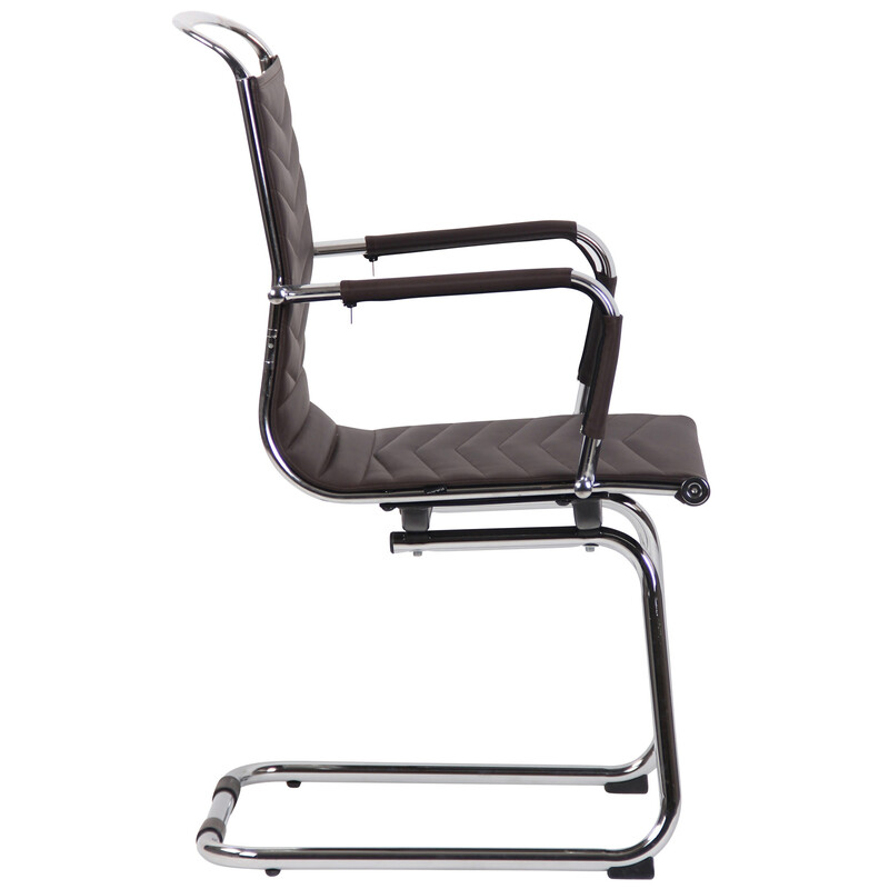 Modern bekväm besöksstol i konstläder eller äkta läder