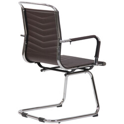 Modern bekväm besöksstol i konstläder eller äkta läder