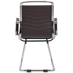 Modern bekväm besöksstol i konstläder eller äkta läder