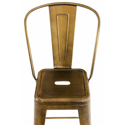 Stabila barstolar i metall med bekvämt fotstöd