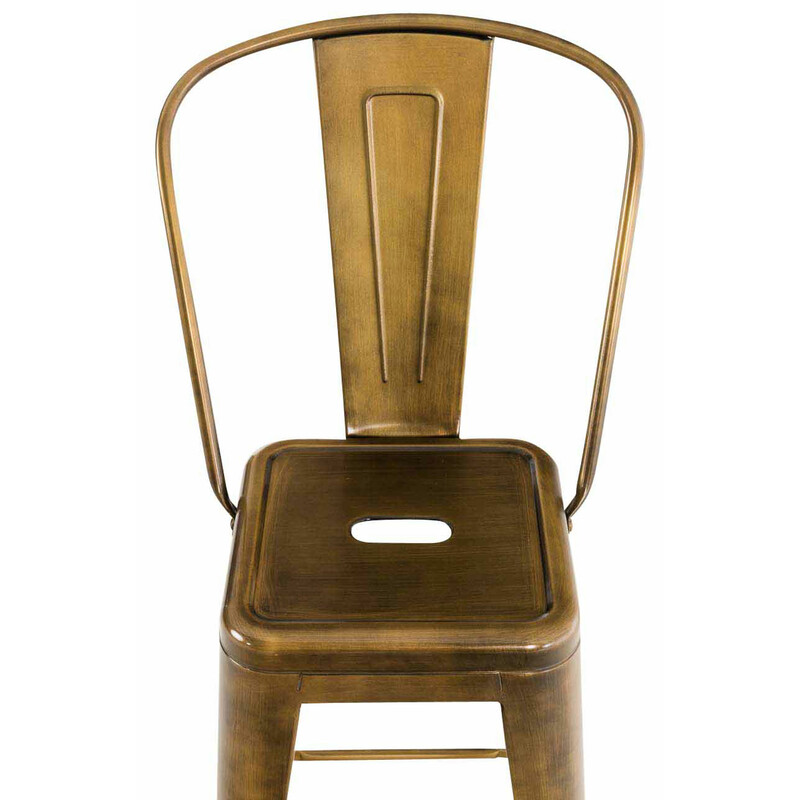 Stabila barstolar i metall med bekvämt fotstöd