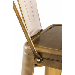 Stabila barstolar i metall med bekvämt fotstöd