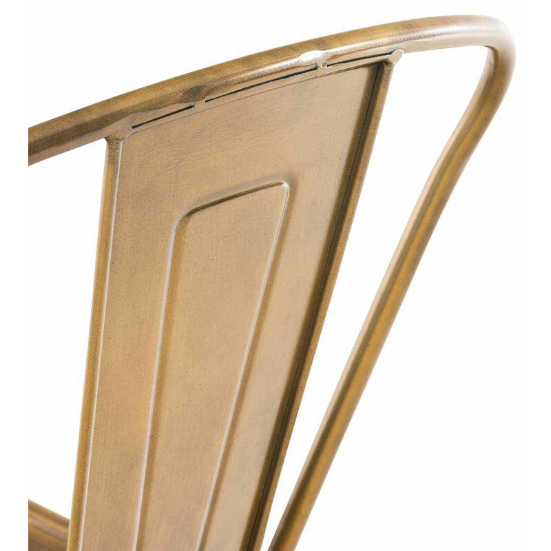 Stabila barstolar i metall med bekvämt fotstöd