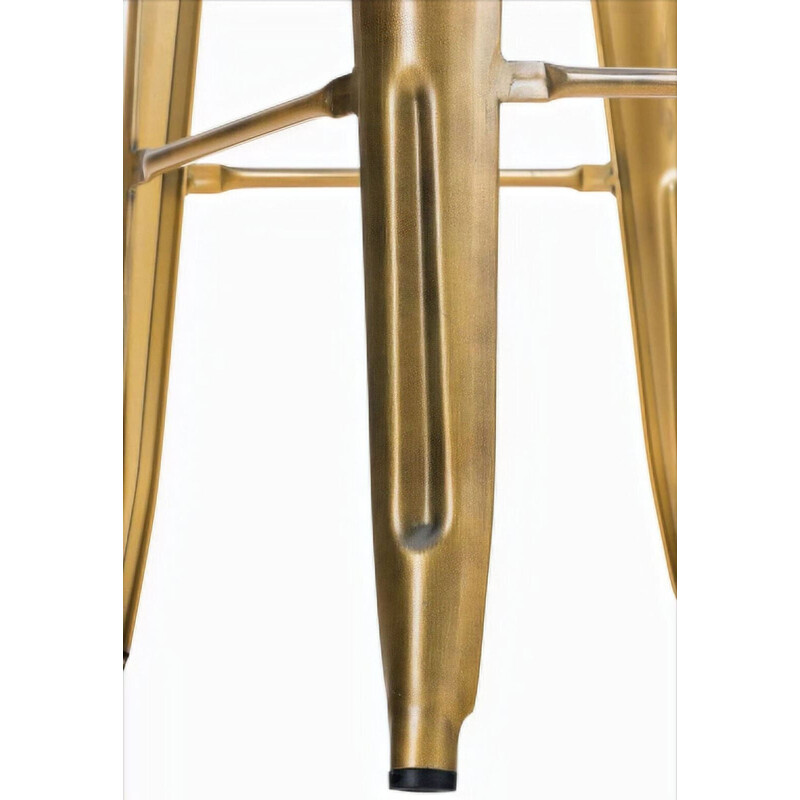 Industriella stapelbara metallbarstolar med fotstöd och lättskött yta