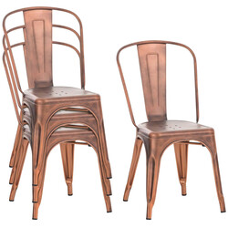 Pulverlackerade stapelbara metallstolar med hög stabilitet