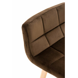 Elegant barstol i sammet med stabil bokträram