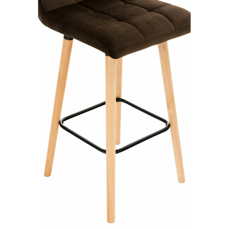 Elegant barstol i sammet med stabil bokträram