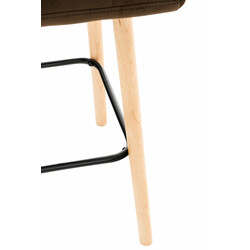 Elegant barstol i sammet med stabil bokträram