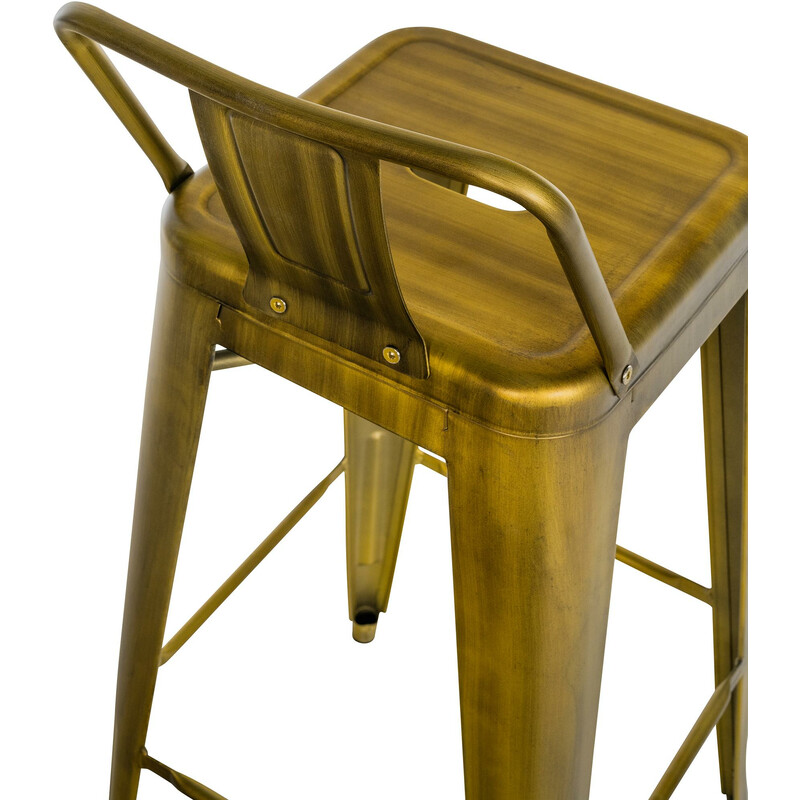 Klassiska barstolar i pulverlackerad metall med retrodesign