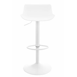 Höjdjusterbar barstol med böjd sits och trumpetfot