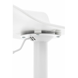 Höjdjusterbar barstol med böjd sits och trumpetfot