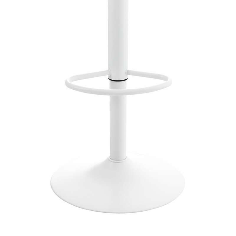 Höjdjusterbar barstol med böjd sits och trumpetfot