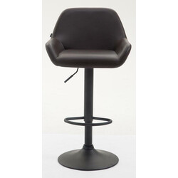 Elegant höj- och sänkbar barstol i konstläder med fotstöd