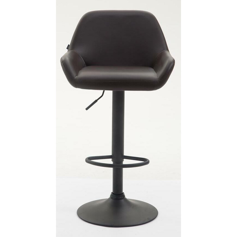Elegant höj- och sänkbar barstol i konstläder med fotstöd