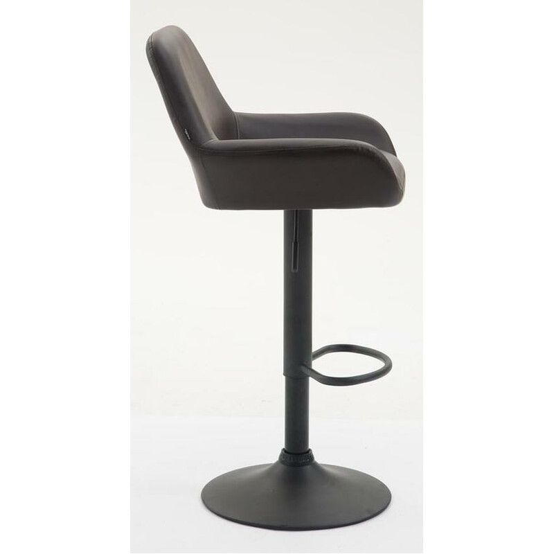 Elegant höj- och sänkbar barstol i konstläder med fotstöd