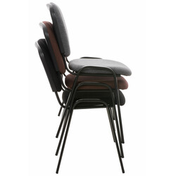 Stapelbara bekväma stolar med metallram för väntrum