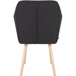 Modern bekväm fåtölj med träben och tygklädsel