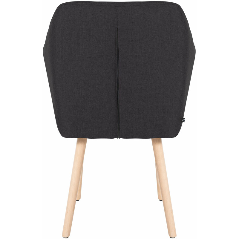 Modern bekväm fåtölj med träben och tygklädsel