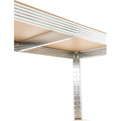 Stabila galvaniserade hyllor för tung last med justerbara nivåer