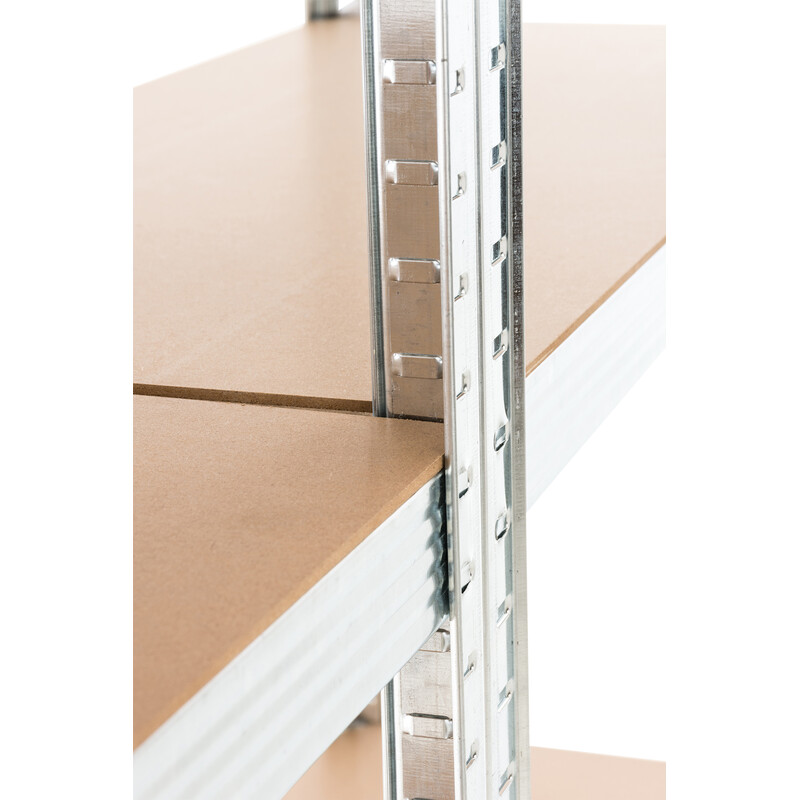 Stabila galvaniserade hyllor för tung last med justerbara nivåer