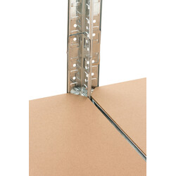 Stabila galvaniserade hyllor för tung last med justerbara nivåer