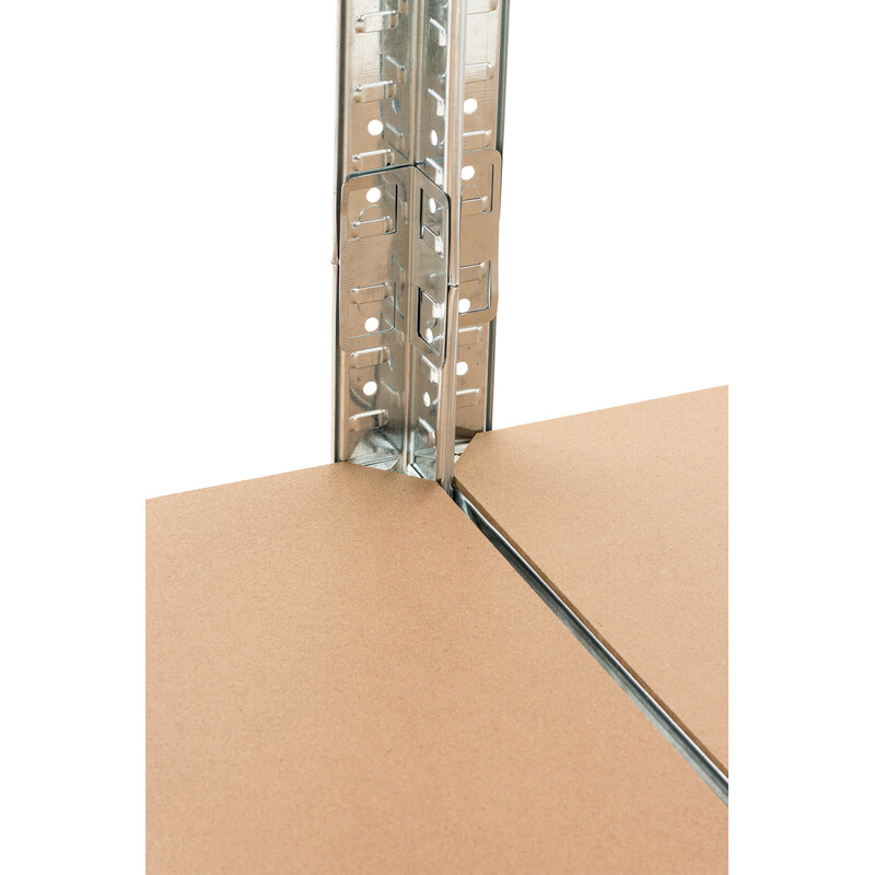 Stabila galvaniserade hyllor för tung last med justerbara nivåer