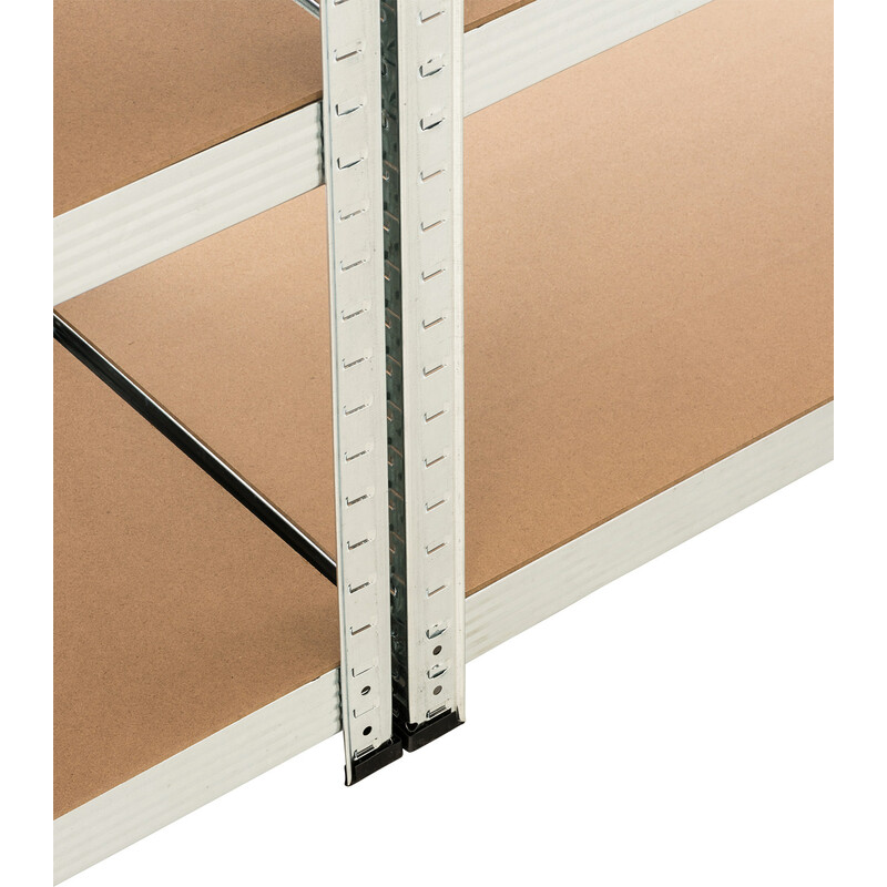 Stabila galvaniserade hyllor för tung last med justerbara nivåer