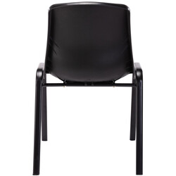 Stapelbar modern stol med bekväm plastsits och metallram