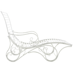 Elegant vilstol i järn med antik finish för utomhusbruk