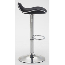 Shanghai barstol med justerbar höjd och kromad metallram