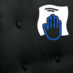 Elegant modern gungstol med sammetsklädsel och stabil metallram