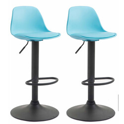 Modern höj- och sänkbar barstol i plast och konstläder