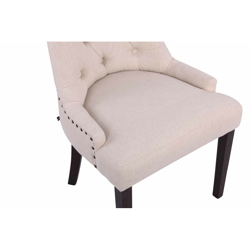 Elegant matstol med quiltad sits och träben