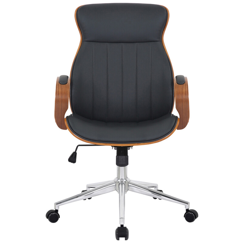 Ergonomisk kontorsstol i konstläder med gungfunktion och höjdjustering