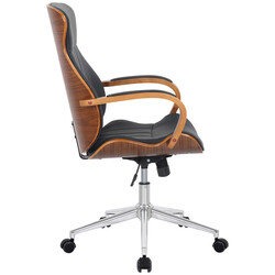 Ergonomisk kontorsstol i konstläder med gungfunktion och höjdjustering