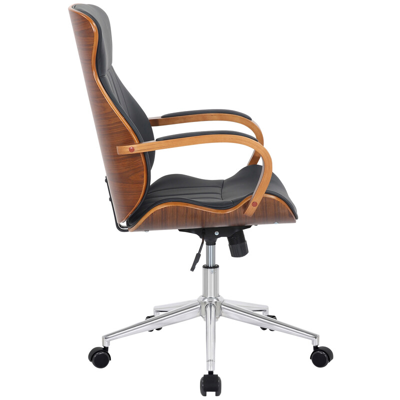 Ergonomisk kontorsstol i konstläder med gungfunktion och höjdjustering