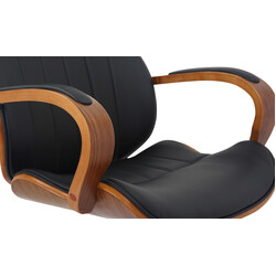 Ergonomisk kontorsstol i konstläder med gungfunktion och höjdjustering