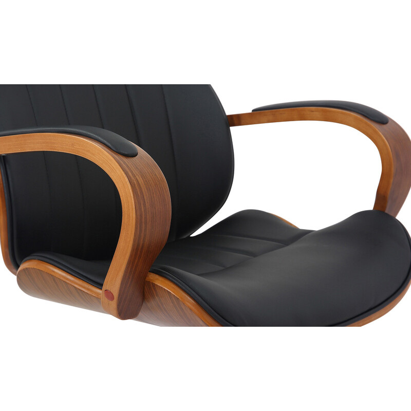 Ergonomisk kontorsstol i konstläder med gungfunktion och höjdjustering