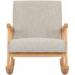 Bekväm och modern gungstol med trämedar