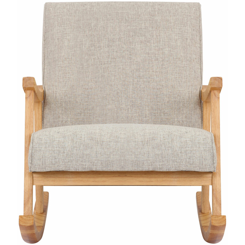 Bekväm och modern gungstol med trämedar