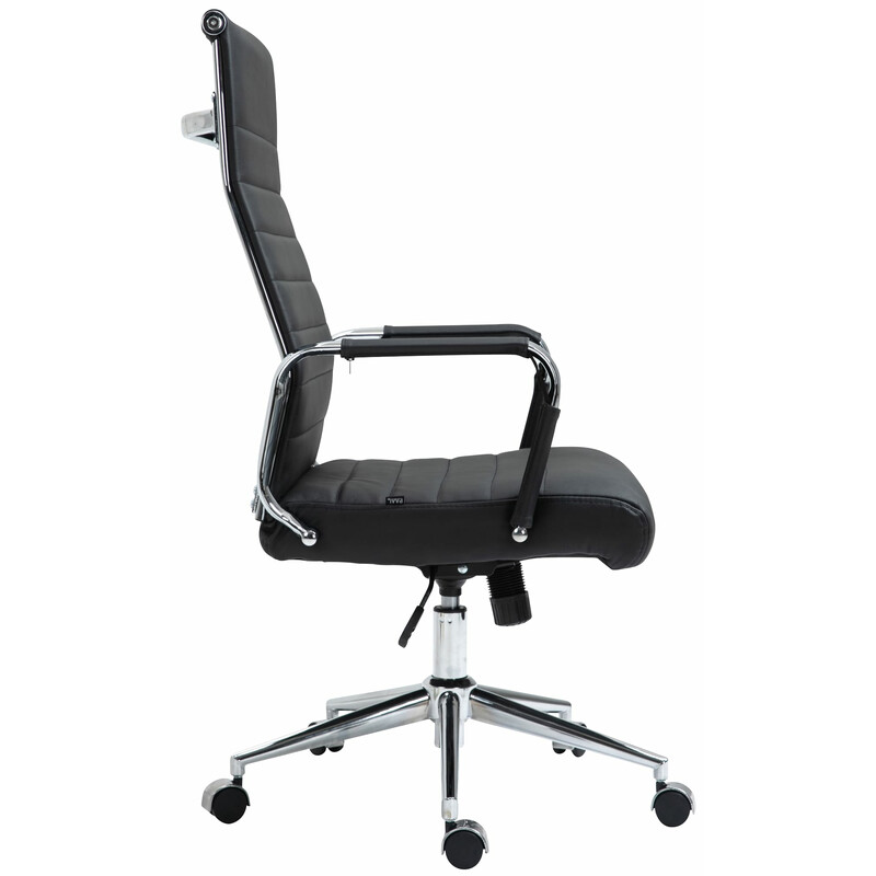 Ergonomisk kontorsstol i äkta läder med justerbar höjd