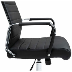 Ergonomisk kontorsstol i äkta läder med justerbar höjd