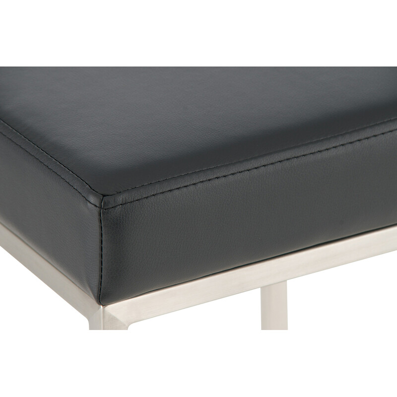 Klassisk barstol i konstläder med rostfri stålram