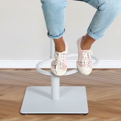 Eleganta justerbara barstolar med tygklädsel och fotstöd